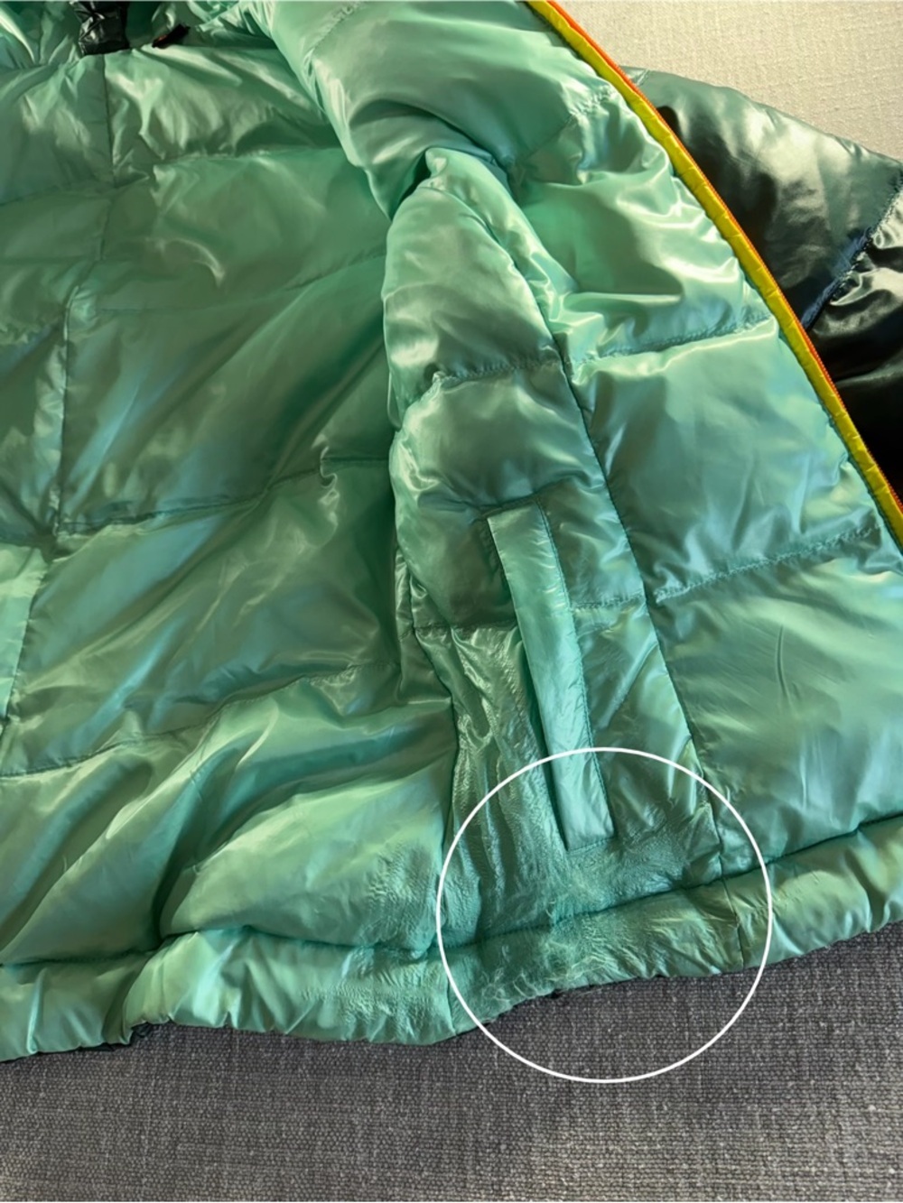 KJUS "Nahla" down filled shiny luxury goose down reversible puffer ski jacket XL - Picture 14 of 14